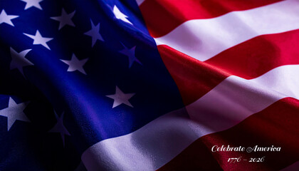 Fototapeta premium Series Celebrate America 250 - Graphic Illustration for America's 250th Birthday - (Semiquincentennial Celebration)