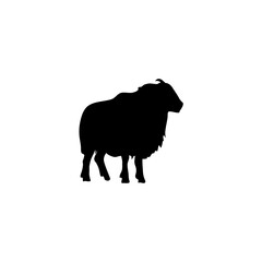 Sheep silhouette icon vector