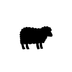 Sheep silhouette icon vector