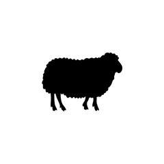 Sheep silhouette icon vector