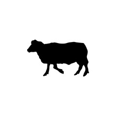 Sheep silhouette icon vector