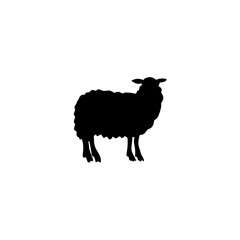 Sheep silhouette icon vector