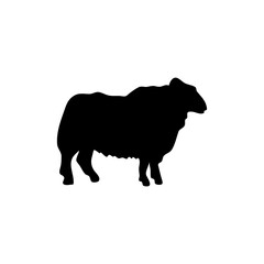 Sheep silhouette icon vector