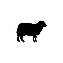 Sheep silhouette icon vector