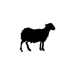 Sheep silhouette icon vector