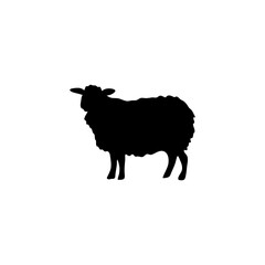 Sheep silhouette icon vector
