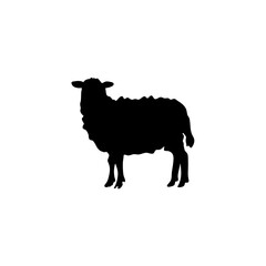 Sheep silhouette icon vector