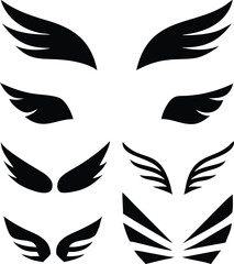 Obraz premium Wings icons perfect for badges and logos