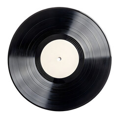 Vintage Vinyl Record: Retro Music Background on transparent background