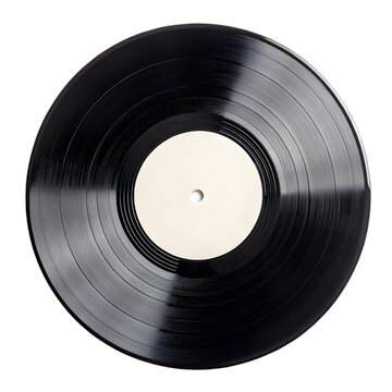 Vintage Vinyl Record: Retro Music Background on transparent background