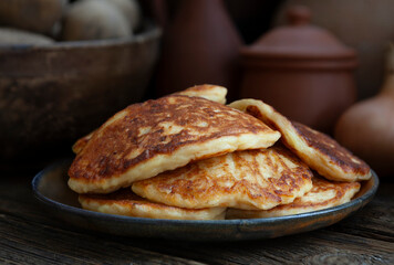 Homemade traditional Irish Boxty potato pancakes
