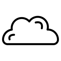Cloud Vector Line Icon Design