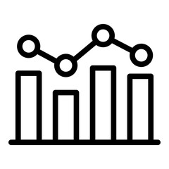 Stock Market Vector Line Icon Design
