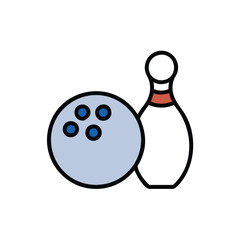 bowling ball and pins