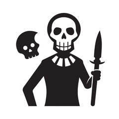 Skeleton Wielding Dagger In Stab Motion