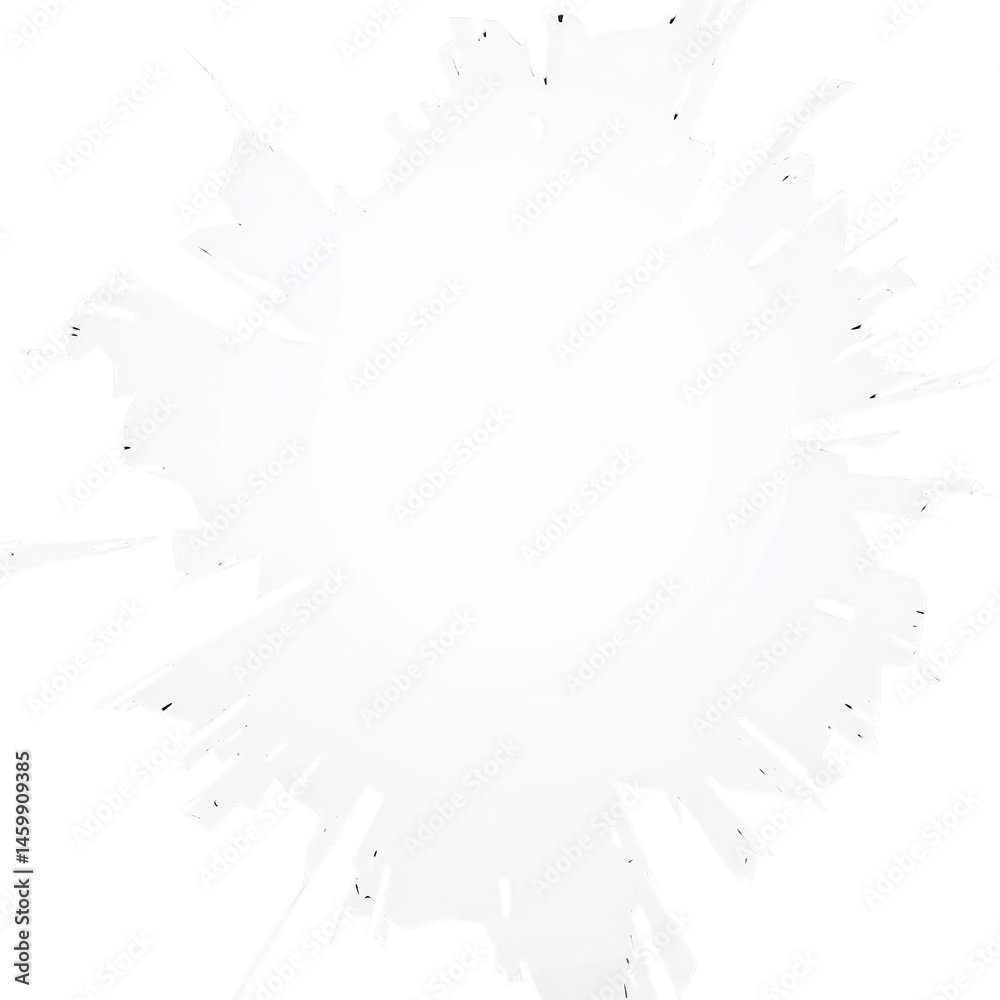 Poster minimalist white splash design with textured edges for creative applications