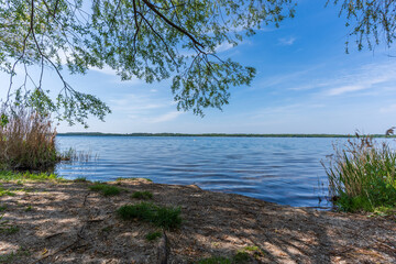 Der Cospudener See bei Leipzig, Deutschland