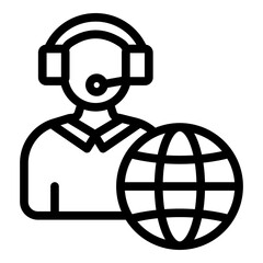 Global Vector Line icon Design