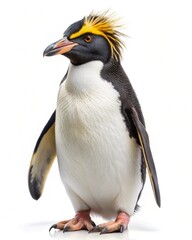 Fototapeta premium macaroni penguin isolated on white background