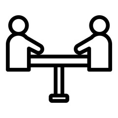 Business Meeting Vector Line icon Design