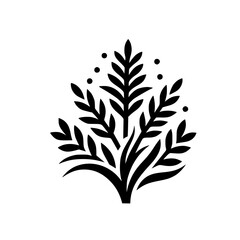 Minimalist Black and White Botanical Illustration