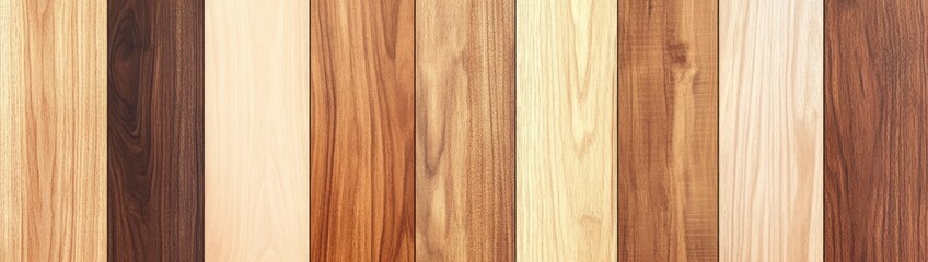 Vertical wooden planks in various shades of brown and beige