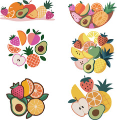 Delicious Fruits Vector Illustrations – Colorful and Fresh Fruit Collection