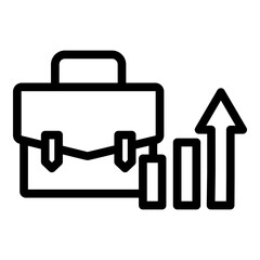 Business Growth Vector Line icon Design