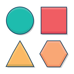 Geometric Shapes – Circle, Square, Triangle, and Hexagon