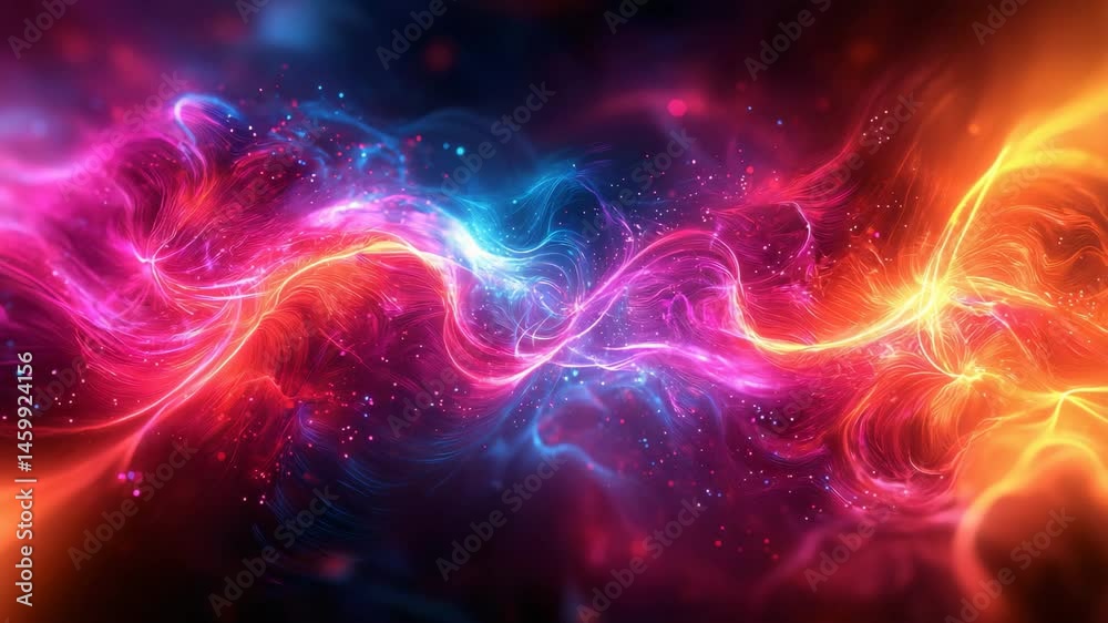 Poster vibrant colorful abstract background with fluid shapes and patterns creating a dynamic visual experi