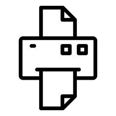 Printer Vector Line Icon Design
