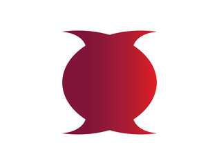 Stylized Red flower vase vector design. Red colorful vase, pot vector icon design eps 10.