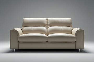 Elegant Cream Leather Sofa Luxurious Comfort and Modern Design for Your Living Room