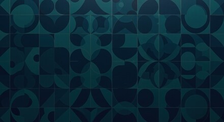 Obraz premium Dark teal geometric pattern background