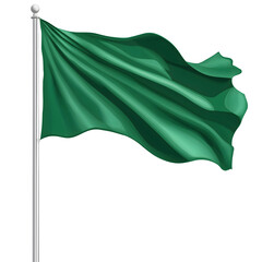 plain green flag waving isolated png transparent cutout