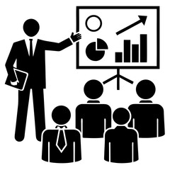 business people icons set