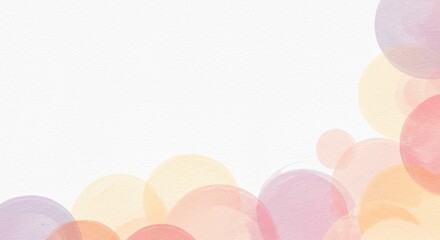 Soft pastel background with circular shapes in warm hues