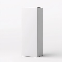 Tall, Elegant White Rectangular Box Mockup Ideal for Branding Presentations