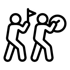 Carnival Parade Route Vector Line Icon Design