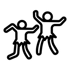 Brazilian Dance Party Vector Line Icon Design