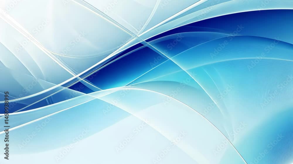 Poster Captivating abstract wave technology background featuring soft blue gradients and fluid forms, beautiful abstract wave technology background with blue light digital effect corporate concept