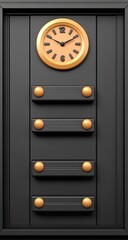 Modern wall clock with integrated panel