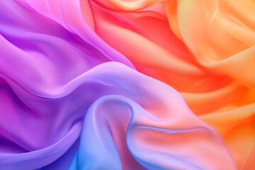 Obraz premium Colorful flowing fabric with soft wavy patterns and gradient hues