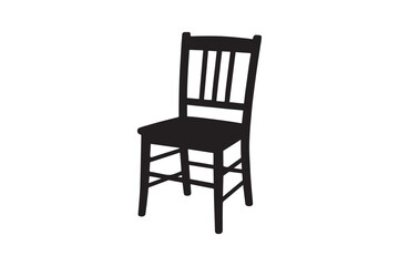 chair silhouette on white background.