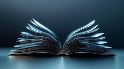 Focus on Metallic Texture of Polished Metal Pages Book Icon
