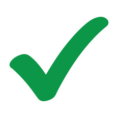 green checkmark icon vector illustration on white background © MDTUHIN