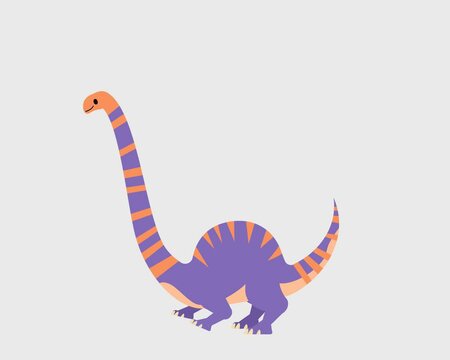 Dancing Omeisaurus Animation &ndash; Cartoon Long-Neck Dinosaur Dance with Fun Moves &ndash; Video with Alpha Channel
