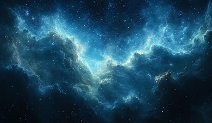 Cosmic Nebula Celestial Clouds and Glowing Starscape
