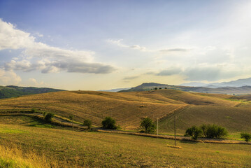 sunset over the Val d'Agri hills, Basilicata