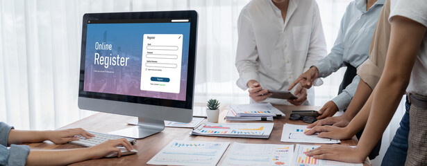 Online registration form for brisk form filling on the internet website